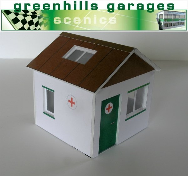 for sale online Greenhills Scalextric Slot Car Building First Aid Hut Kit 1 32 Scale 