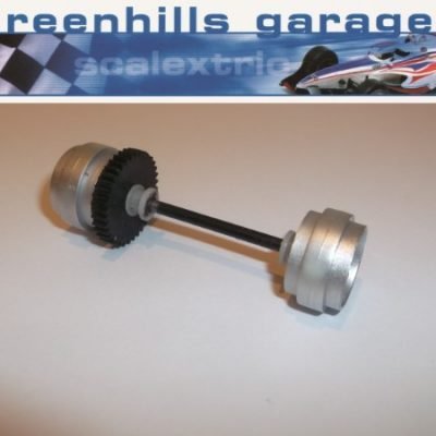 Greenhills Scalextric Maserati Trofeo Cambiocorsa Rear Axle & Wheels Silver Used - P3225