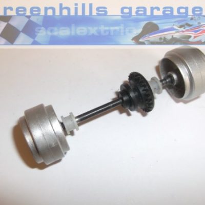 Greenhills Scalextric Maserati MC12 rear axle and wheels silver - Used - P3605