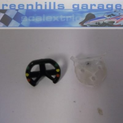 Greenhills Scalextric McLaren MP4-22 No 2 Steering wheel and mounting plate C2880  - USED - P3640