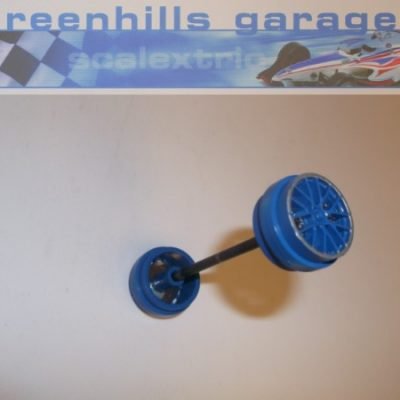 Greenhills Scalextric Ford GT-R No.54 Black Swan C3136 Front Axle & Wheels - Used -P3769