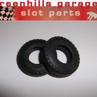 Greenhills Scalextric Cooper TS3 Green Rear Tyre Pair - Used - P3482
