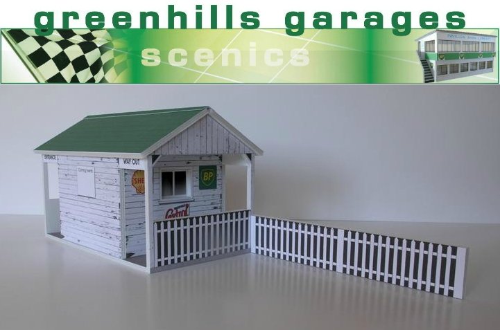 ... Greenhills Scalextric Slot Car Building Track Marshalls Hut Kit 1:32 Scale 