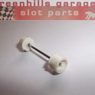 Used P4230 Greenhills Scalextric Scaletti Arrows Rear Axle /& Wheels Yellow