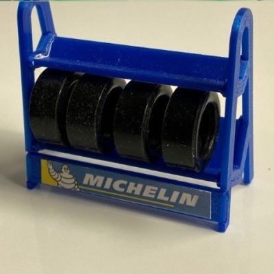 G1961 NEW Greenhills Scalextric Carrera Tyre Rack Blue 1.32 Scale 
