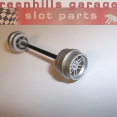 P5424 Greenhills Scalextric Front Axle & Wheels for Mercedes C Class C2438 C2439 - Used