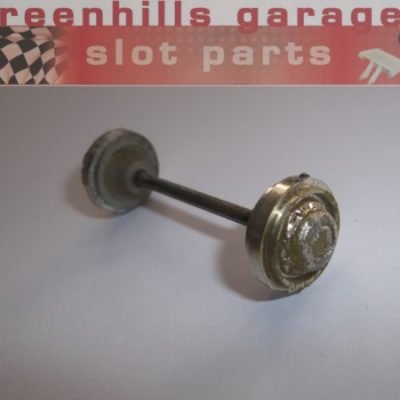 Greenhills Scalextric Austin Healey 3000 Front Axle & Wheels C74 / C93 - Used - P5577 ##x