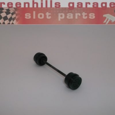Greenhills Scalextric Ferrari 643 F1 Front Axle & Wheels Black C319 / C490 - Used - P5956