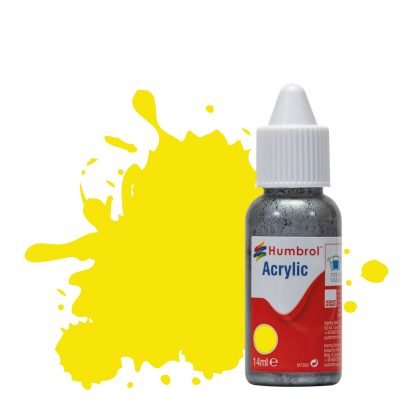 Greenhills Humbrol 14ml Dropper Bottle of Acrylic Lemon Matt DB099 - C5254