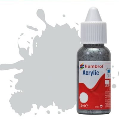 Greenhills Humbrol 14ml Dropper Bottle of Acrylic Light Grey Matt DB0064 - C5213