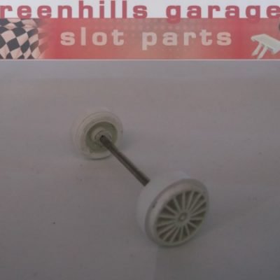 Greenhills Scalextric Ford Focus Iridium No 1 Front Axle and Wheels C2175 - Used - P6276