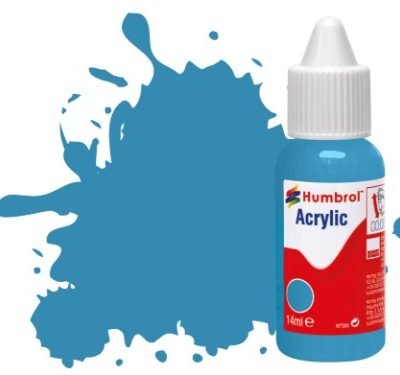 Greenhills Humbrol 14ml Dropper Bottle of Acrylic Mediterranean Blue Gloss DB0048 - C5305