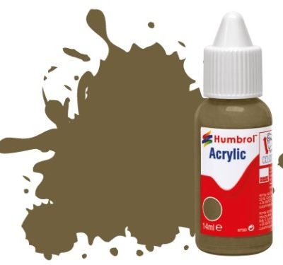 Greenhills Humbrol 14ml Dropper Bottle of Acrylic Olive Green Matt DB0086 - C5316