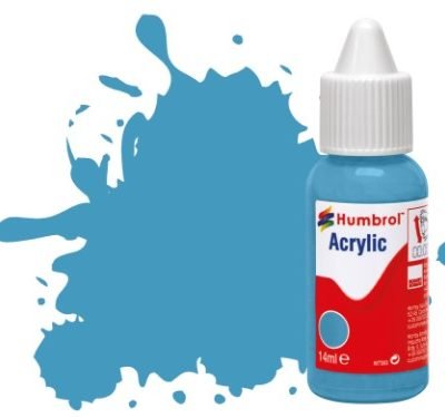 Greenhills Humbrol 14ml Dropper Bottle of Acrylic Middle Blue Matt DB0089 - C5317
