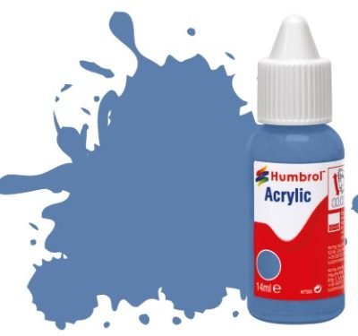 Greenhills Humbrol 14ml Dropper Bottle of Acrylic WWI Blue Matt DB0109 - C5322