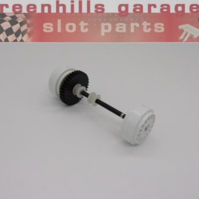 Greenhills Scalextric Peugeot 307 C2560 White Rear Axle & Wheels - Used - P7242