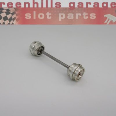 Greenhills Scalextric Mini Cooper Chrome Front Axle & Wheels C7 - Used - P7379