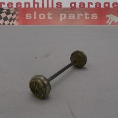 P7543/C15 -Mirage Ford Front Axle+Wheels with Dome Centres -used