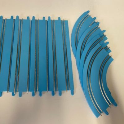 Greenhills Carrera First Track Pack - 4 x Curves, 4 x Straights - Blue - New - MT752