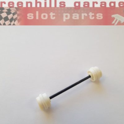 Greenhills Scalextric BMW Series 3 Front Axle+Wheels- New - P7674**