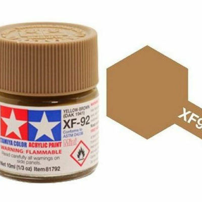 Greenhills Tamiya 10ml Bottle of Acrylic Paint - Yellow Brown DAK 1941 XF-92 - C5108