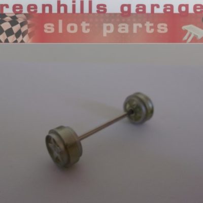 Greenhills Scalextric Subaru Impreza Street Machine C2607 Front Axle+Wheels- Used - P7813**