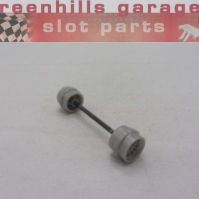 Greenhills Scalextric Start Single Steater Team Car Front Axle+Wheels Grey- Used - P7862**