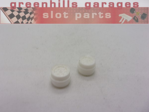 Greenhills Scalextric Benetton Wheel Hub Pair White- Used - P7891**