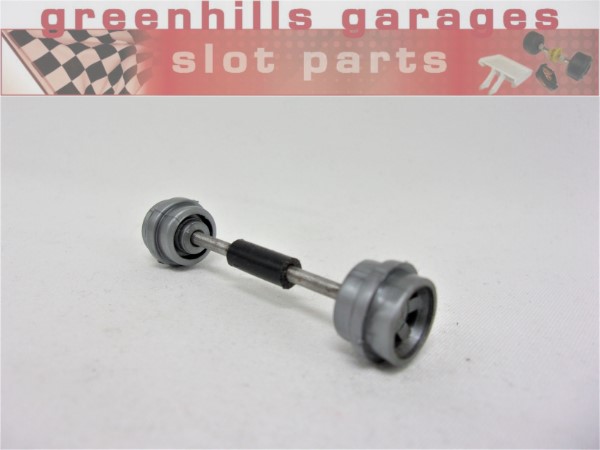 Greenhills Scalextric UOP Shadow Front Axle+Wheels Grey- Used -P7967**