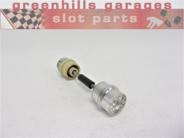Greenhills Scalextric Porsche 911/935 Front Axle+Wheels Silver- Used -P7973**