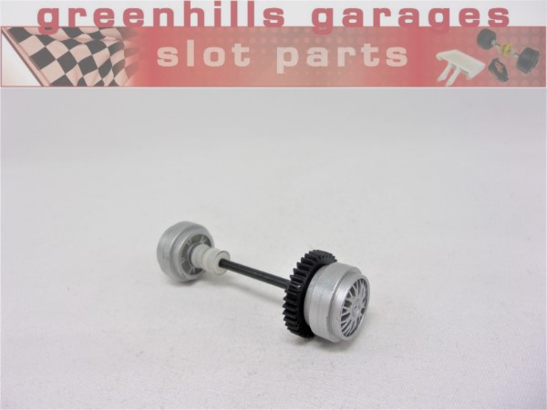 Greenhills Scalextric BMW Mini Cooper Rear Axle+Wheels Silver- Used - P8006**