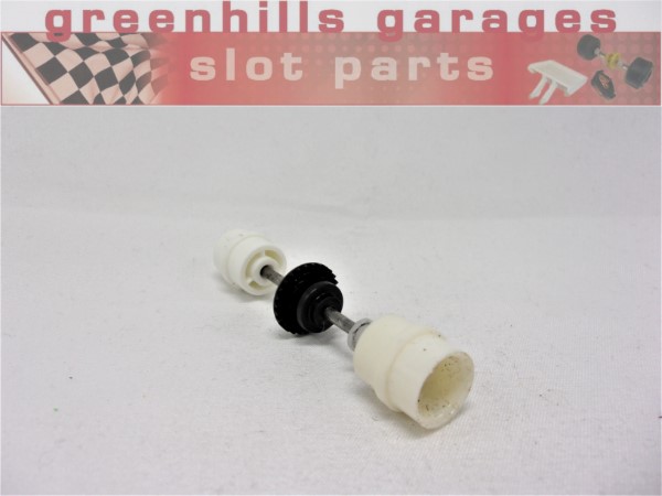 Greenhills Scalextric Brabham BT44B Rear Axle+Wheels White- Used - P8053**