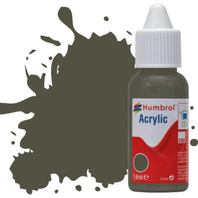 Greenhills Humbrol 14ml Dropper Bottle of Acrylic RLM 83 Dunkel Grun Matt DB0253 - C5258
