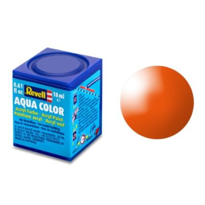 Greenhills Revell Aqua Colour Acrylic Paint Orange Gloss 18ml 36130 - NEW - C5346