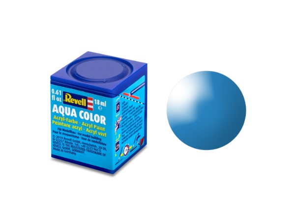Greenhills Revell Aqua Colour Acrylic Paint Light Blue Gloss 18ML 36150 - NEW - C5367