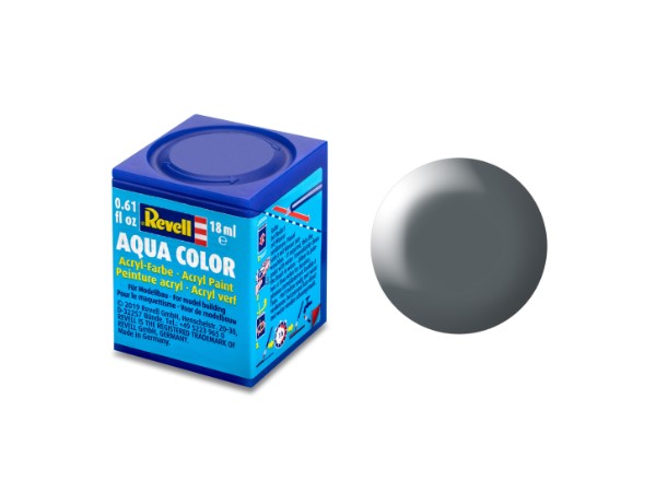 Greenhills Revell Aqua Colour Acrylic Paint Dark Grey Silk Matt 18ML 36378 - NEW - C5389