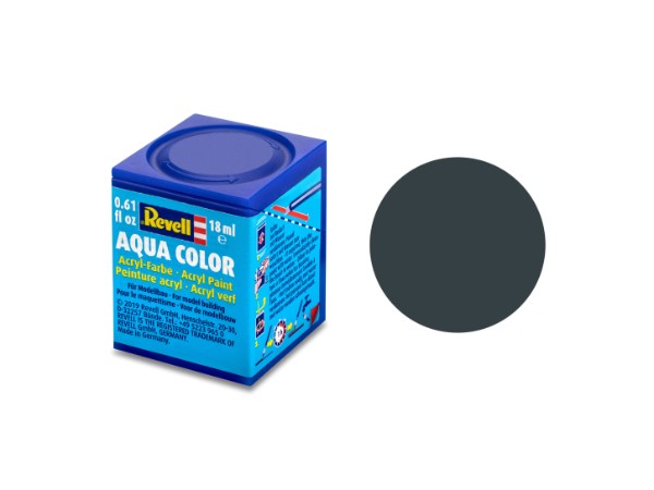 Greenhills Revell Aqua Colour Acrylic Paint Granite Grey Matt 18ML 36169 - NEW - C5407