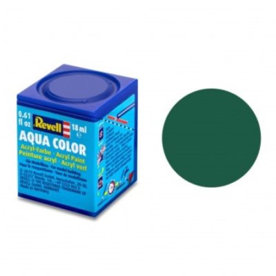Greenhills Revell Aqua Colour Acrylic Paint Dark Green Matt 18ML 36139 - NEW - C5417