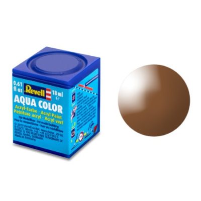 Greenhills Revell Aqua Colour Acrylic Paint Mud Brown Gloss 18ML 36180 - NEW - C5427