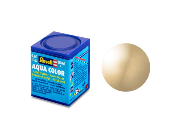 Greenhills Revell Aqua Colour Acrylic Paint Metallic Gold 18ML 36194 - NEW - C5428