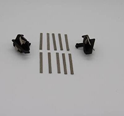 Greenhills Slot Spares 10 Tinned Copper Braids & 2 Long Stem Guide Blades Scalextric Compatible - BNIP - G2991