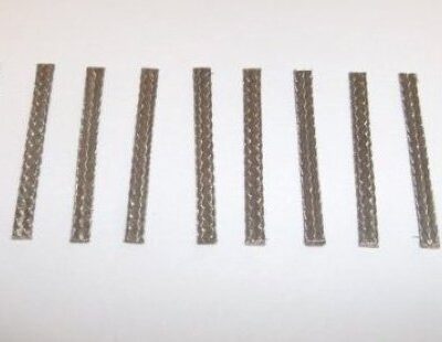 Greenhills Slot Parts Standard Tinned Copper Pick Up Braids / Brushes x 10 - Scalextric compatible - NEW - G2143