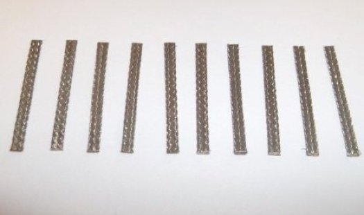 Greenhills Slot Parts Standard Tinned Copper Pick Up Braids / Brushes x 10 - Scalextric compatible - NEW - G2143