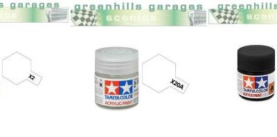 Greenhills Tamiya Acrylic Paint Pack - White X2 + Black X1 + Thinner X20A - PP3