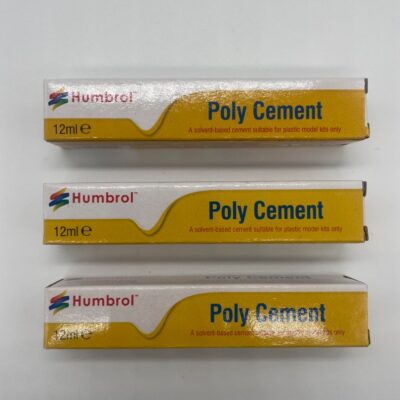 Greenhills Humbrol 12ml Tube of Poly Cement AE4021 x 3 - C5260