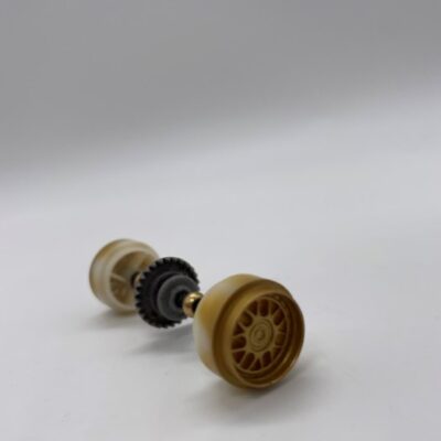 Greenhills SCX Porsche 911 GT3 Cup Gold Rear Axle & Wheels 63710 - Used - P8757