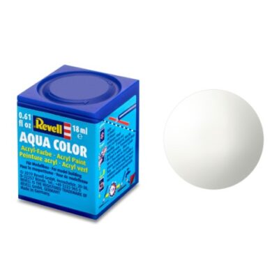 Greenhills Revell Aqua Colour Acrylic Paint Gloss White RAL 9010 18ML 36104 - NEW - C5439