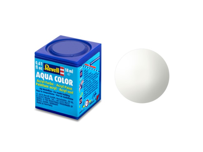 Greenhills Revell Aqua Colour Acrylic Paint Gloss White RAL 9010 18ML 36104 - NEW - C5439