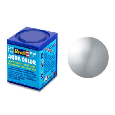 Greenhills Revell Aqua Colour Acrylic Paint Metallic Silver 18ML 36190 - NEW - C5438