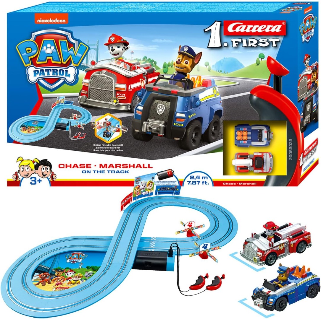 Greenhills Carrera First Paw Patrol On The Track Chase & Marshall Set 20063033 - NEW - BS15